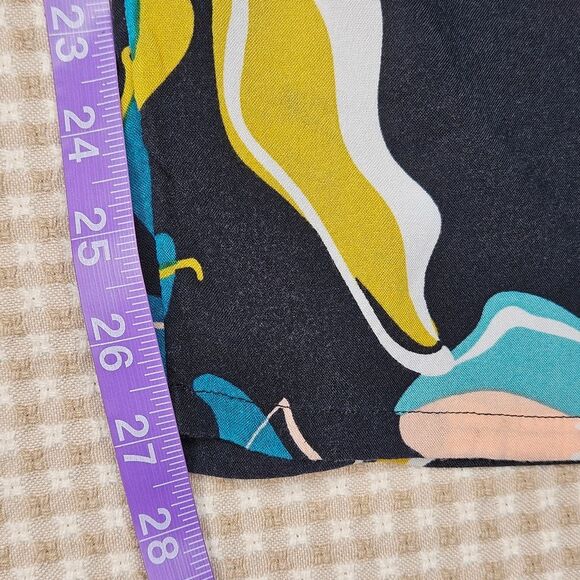 Roxy Sidebyside Abstract Topical Floral Print Pull On Wide Leg Lightweight Pants - Picture 11 of 15